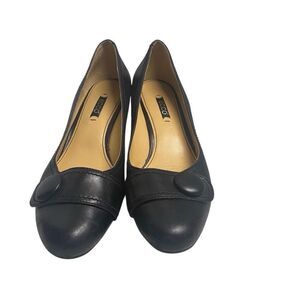 ECCO Women’s Hanna Black Button Wedge Heels Size 39 Slip On SEE DESCRIPTION